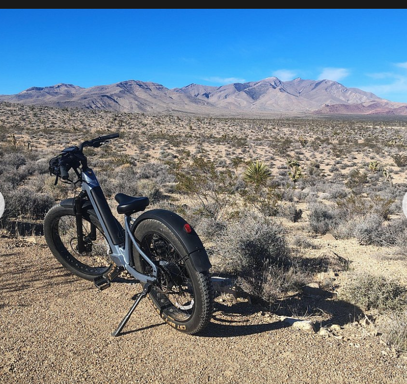 Rider on an electric bike enjoying a scenic outdoor trail